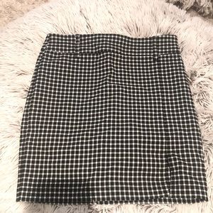 black and white skirt